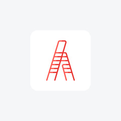 Ladder, stair fully editable vector fill icon

