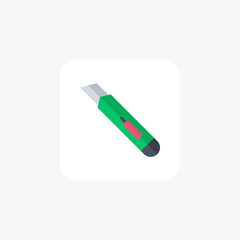 Cut, cutter, fully editable vector fill icon

