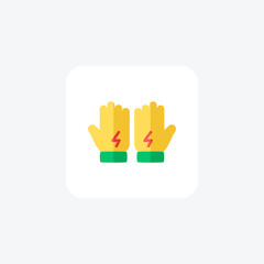 Gloves, hand fully editable vector fill icon

