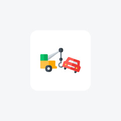 Fototapeta premium crane, construction fully editable vector fill icon