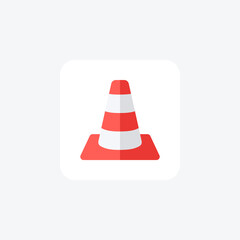 Barrier, blocked fully editable vector fill icon


