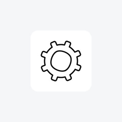 Setting, configurations, fully editable vector fill icon

