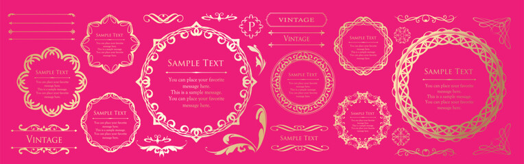 桜や春をイメージしたフレームデザイン