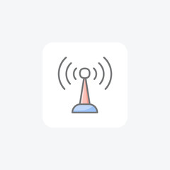 Multimedia, sound fully editable vector flat icon

