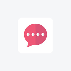 Box, chat,  fully editable vector flat icon

