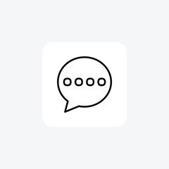 Box, chat,  fully editable vector flat icon

