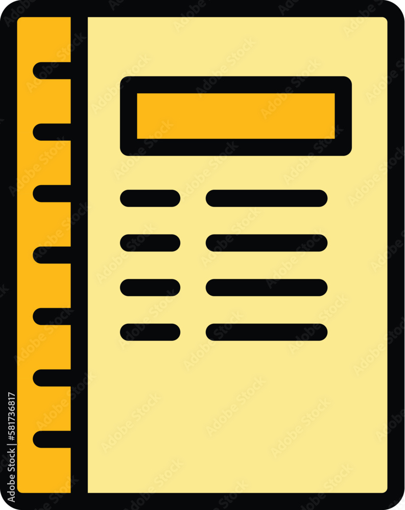 Poster task schedule notebook icon. outline task schedule notebook vector icon for web design isolated on w