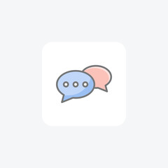 Obraz premium Chat, message, fully editable vector flat icon