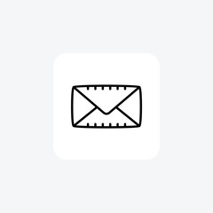 Message, letter fully editable vector flat icon

