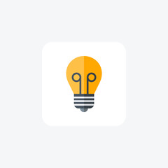Bulb idea fully editable vector icon

