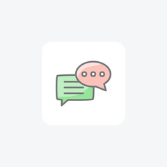 Chat comment communication fully editable vector icon

