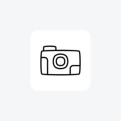 Camera circle  fully editable vector icon

