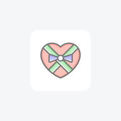Giftbox, new year fully editable vector icon

