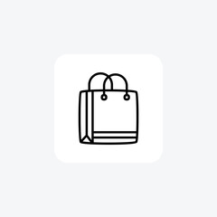 Bag, gift, packages, fully editable vector icon


