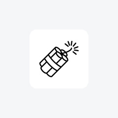 Bomb,crackers fully editable vector icon

