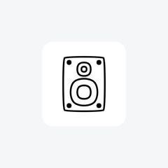 Speaker, sound icon fully editable vector icon

