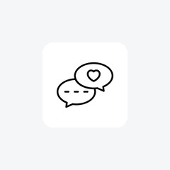 Chat, comment, message fully editable vector icon


