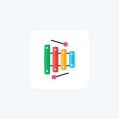 Xylophone, beats, fully editable vector icon

