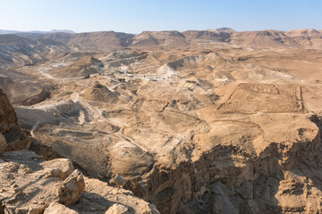 Fototapeta na wymiar Masada National Park in the Dead Sea region of Israel