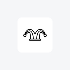 Carnival, circus, costume fully editable vector icon

