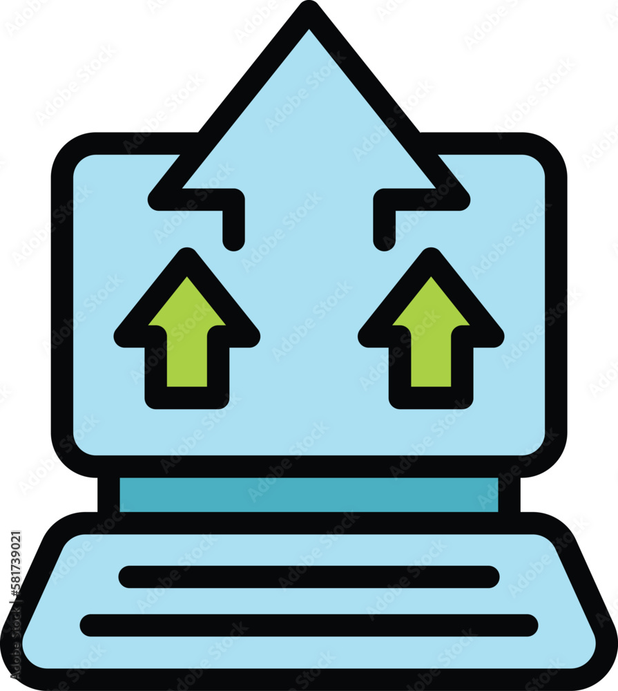 Poster hardware backup icon. outline hardware backup vector icon for web design isolated on white backgroun