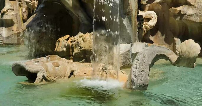 Detail from the Fountain of the Four Rivers (Fontana dei Quattro Fiumi) by Gian Lorenzo Bernini, Rome, Italy.