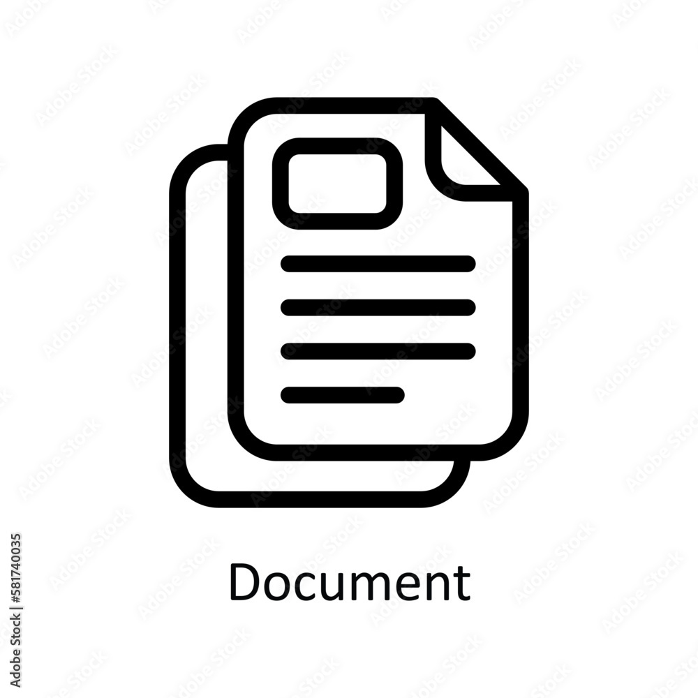 Poster document vector outline icons. simple stock illustration stock