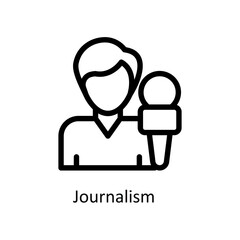 Journalism Vector  outline Icons. Simple stock illustration stock
