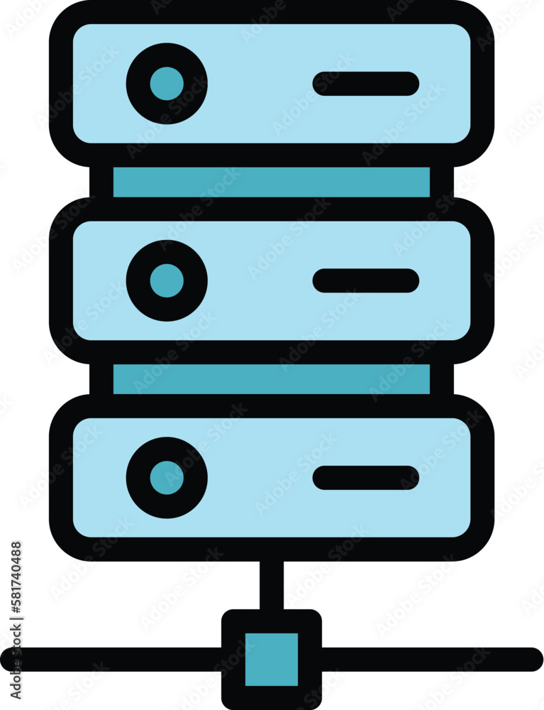 Poster server backup icon. outline server backup vector icon for web design isolated on white background co