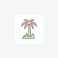 Umbrella ,chair vacation icon fully editable vector icon

