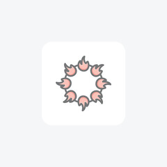  flower day fully editable vector icon
