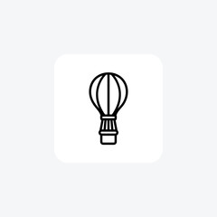  Air ballon drive fully editable vector icon

