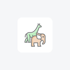 Animal festival fully editable vector icon

