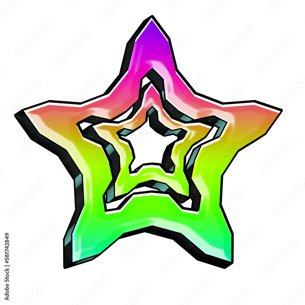 Aufkleber graffiti colorful symbols and shapes, part of a set which also includes font or letters, numbers, an