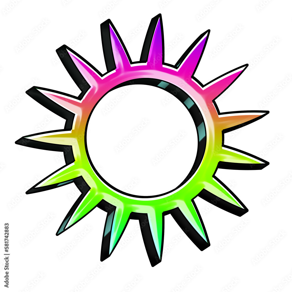 Poster graffiti colorful symbols and shapes, part of a set which also includes font or letters, numbers, an