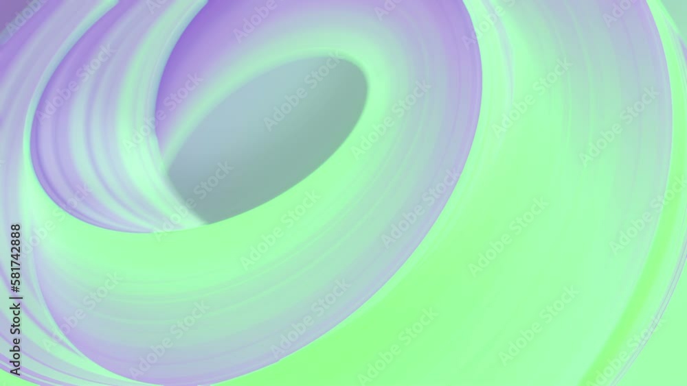 Aufkleber Digital loop animation of a neon colored twisted shape. 3d rendering