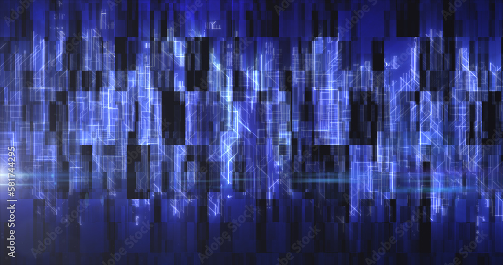 Poster abstract glowing energy futuristic blue hi-tech abstract background made of lines and computer strip
