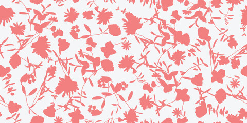 Hand drawn summer floral background