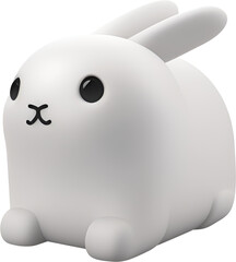 3D rabbit icon illustration.