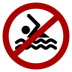 No swimming icon