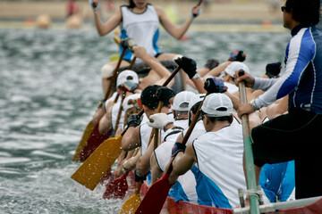 crew of a dragon boat