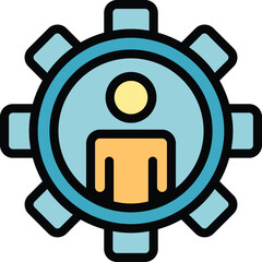 Leader squad icon. Outline Leader squad vector icon for web design isolated on white background color flat