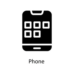 Phone Vector  Solid Icons. Simple stock illustration stock