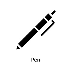Fototapeta premium Pen Vector Solid Icons. Simple stock illustration stock