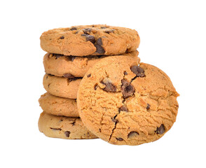 Chocolate chip cookie on transparent png
