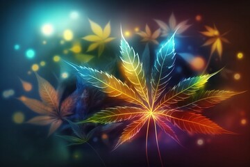 Cannabis Leaf. Generative AI