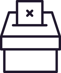 Single line icon of election on isolated white background. High quality editable stroke for mobile apps, web design, websites, online shops etc.