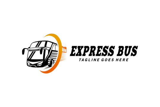 Modern abstract express bus travel logo design