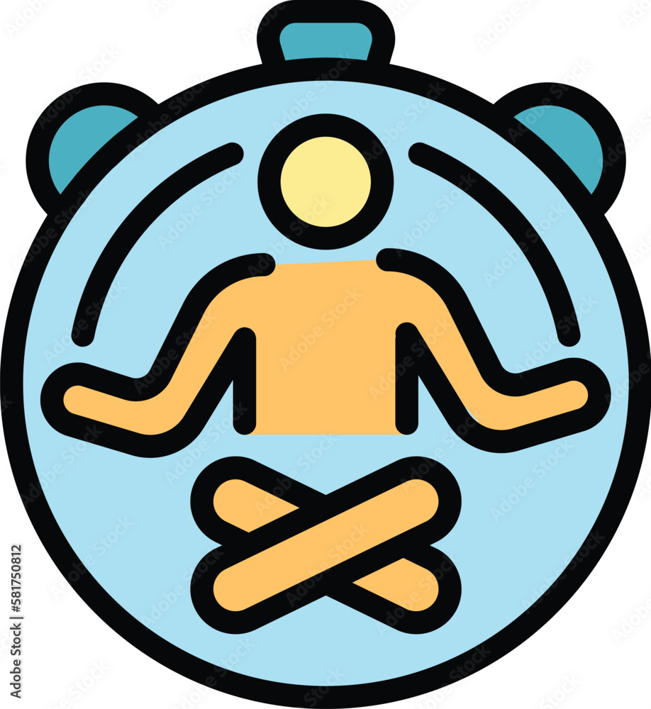 Poster meditation position icon. outline meditation position vector icon for web design isolated on white b