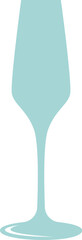 Shape of champagne drinking glass